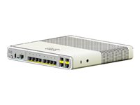 Cisco Catalyst Compact 2960C-8TC-S - Commutateur - Géré - 8 x 10/100 + 2 x SFP Gigabit partagé - de bureau, Montable sur rack, fixation murale - reconditionné WS-C2960C-8TC-S-RF