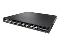 Cisco Catalyst 3650-48PD-S - Commutateur - C3 - Géré - 48 x 10/100/1000 (PoE+) + 2 x 10 Gigabit SFP+ - de bureau, Montable sur rack - PoE+ (390 W) - reconditionné WS-C3650-48PD-S-RF