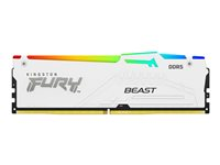 Kingston FURY Beast RGB - DDR5 - kit - 32 Go: 2 x 16 Go - DIMM 288 broches - 5600 MHz / PC5-44800 - CL40 - 1.25 V - blanc KF556C40BWAK2-32