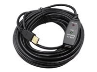 Neklan - Rallonge de câble USB - USB (M) pour USB (F) - USB 2.0 - 10 m - actif - noir 2090681