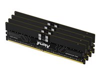 Kingston FURY Renegade Pro - DDR5 - kit - 128 Go: 4 x 32 Go - DIMM 288 broches - 6400 MHz / PC5-51200 - CL32 - 1.4 V - mémoire enregistré - ECC - noir KF564R32RBE2K4-128